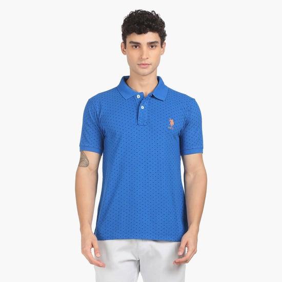 u.s. polo assn. men half sleeves printed polo t-shirt