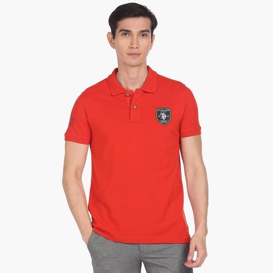 u.s. polo assn. men half sleeves solid polo t-shirt