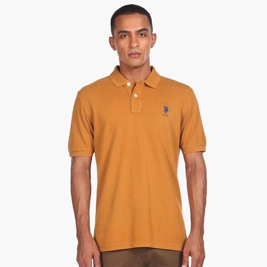 u.s. polo assn. men half sleeves solid polo t-shirt