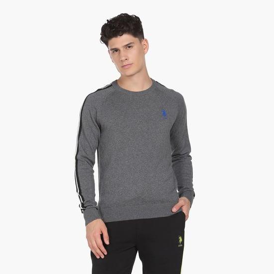 u.s. polo assn. men heathered crew neck sweater