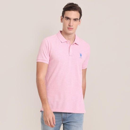 u.s. polo assn. men heathered slim fit polo t-shirt