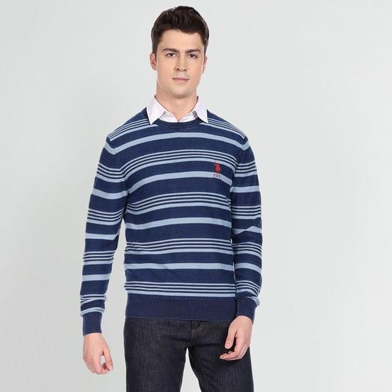 u.s. polo assn. men horizontal striped sweater