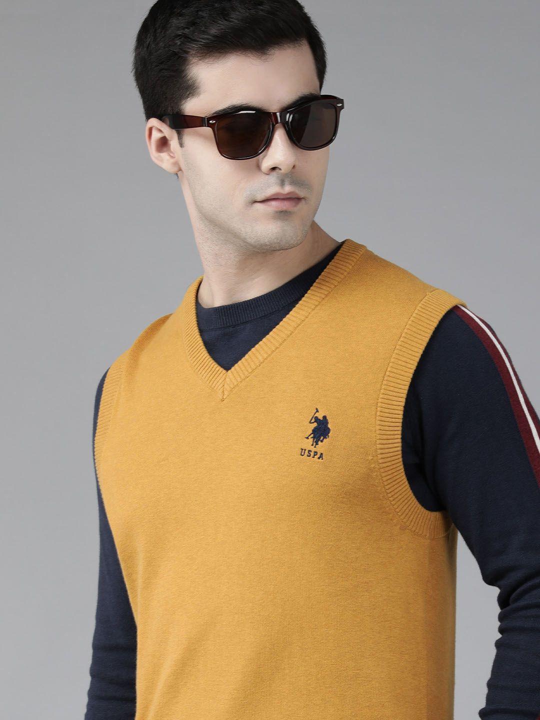 u.s. polo assn. men knitted v-neck sweater vest