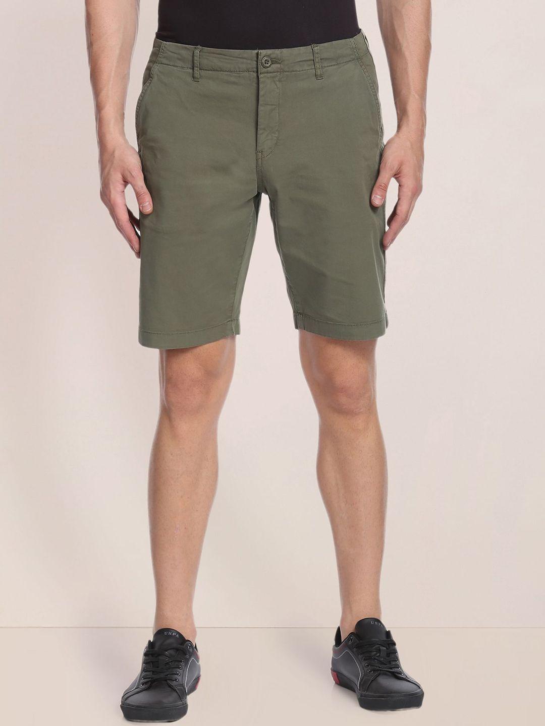 u.s. polo assn. men mid rise cotton slim fit shorts