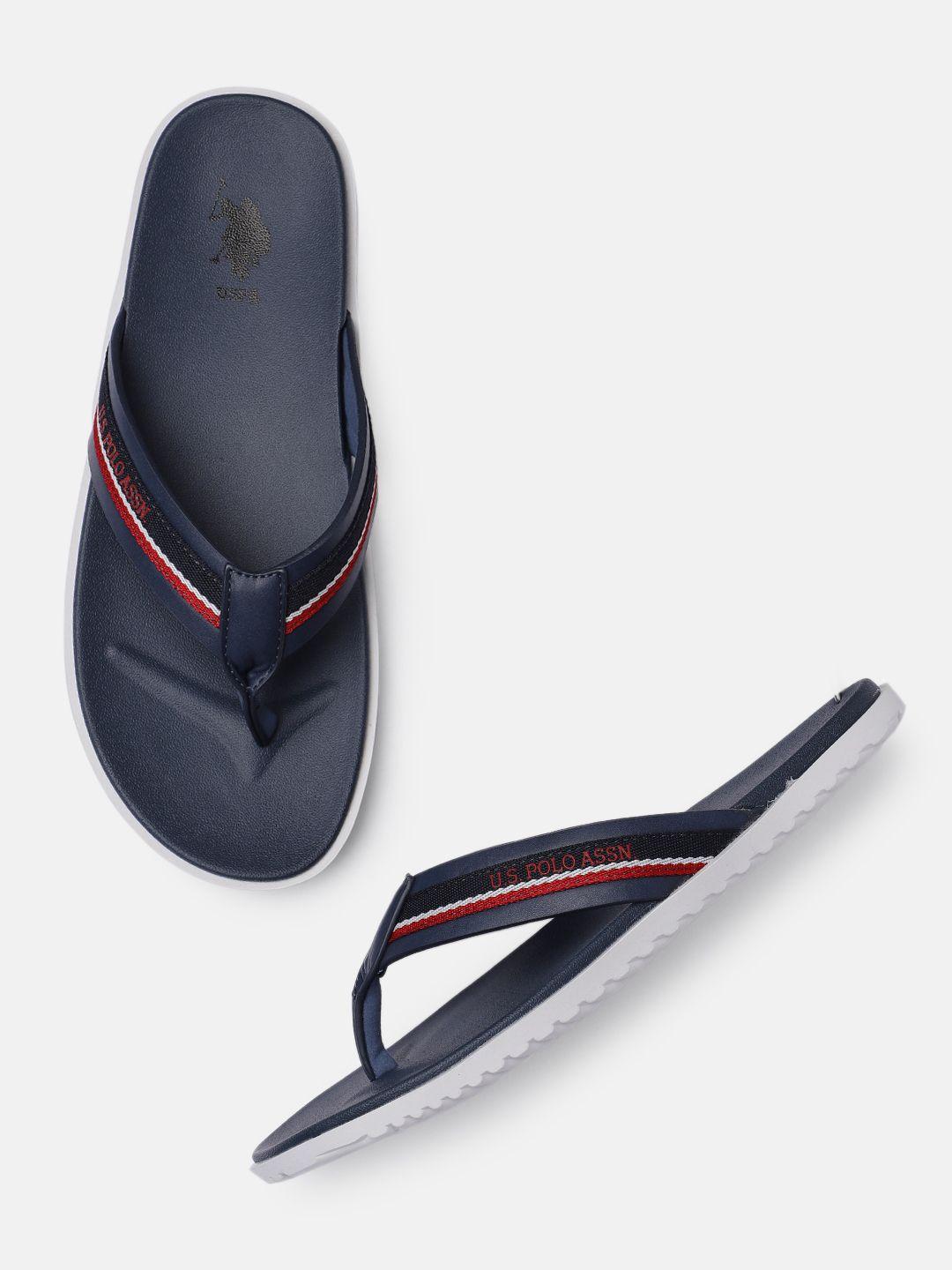 u.s. polo assn. men navy blue comfort sandals