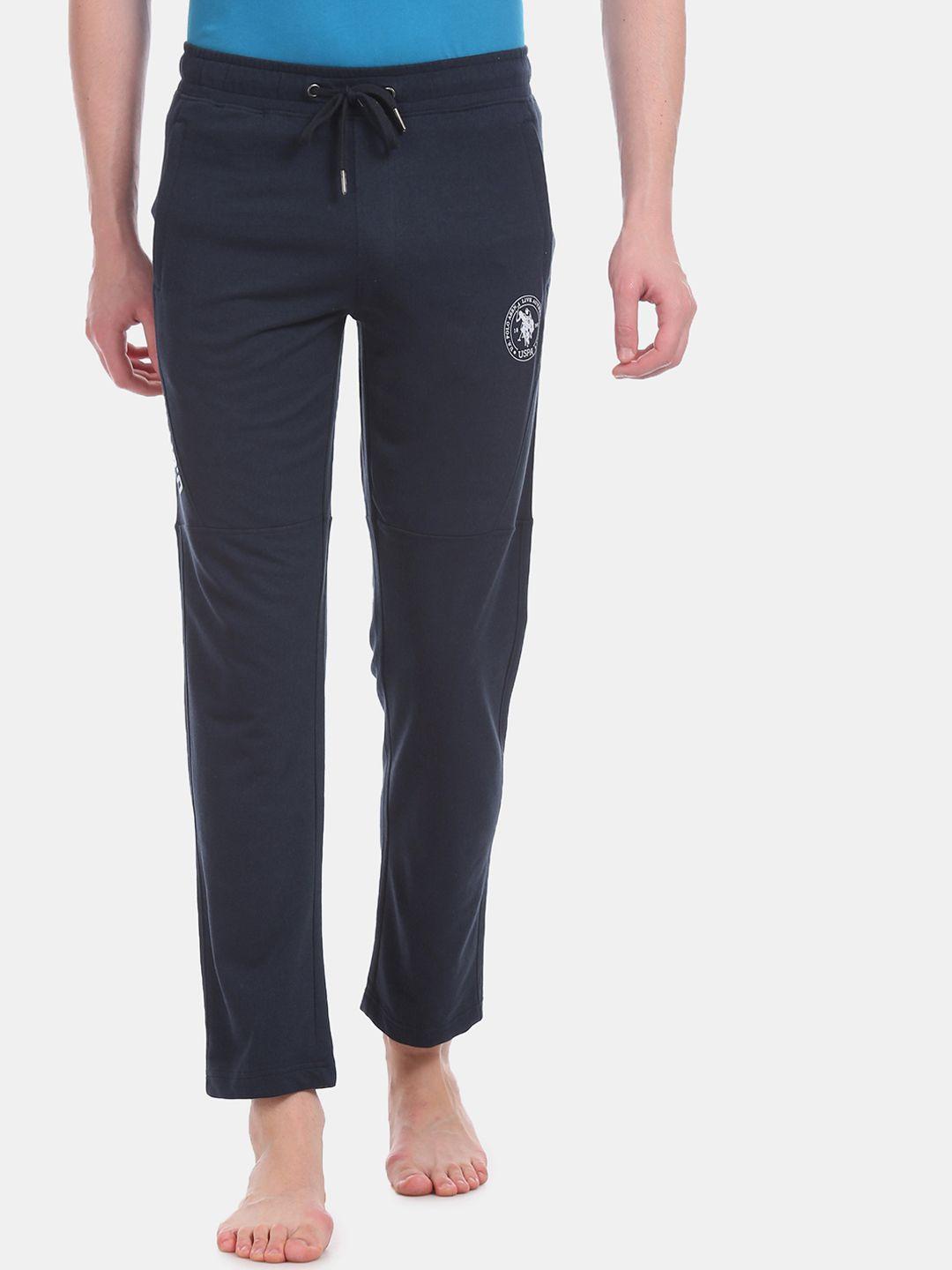 u.s. polo assn. men navy blue printed lounge pants