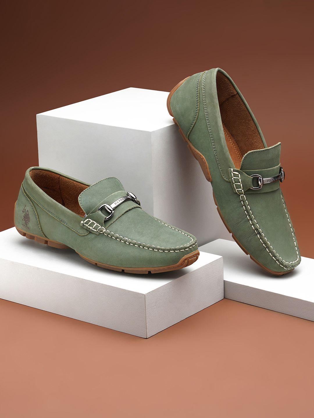 u.s. polo assn. men nubuck horsebit loafers