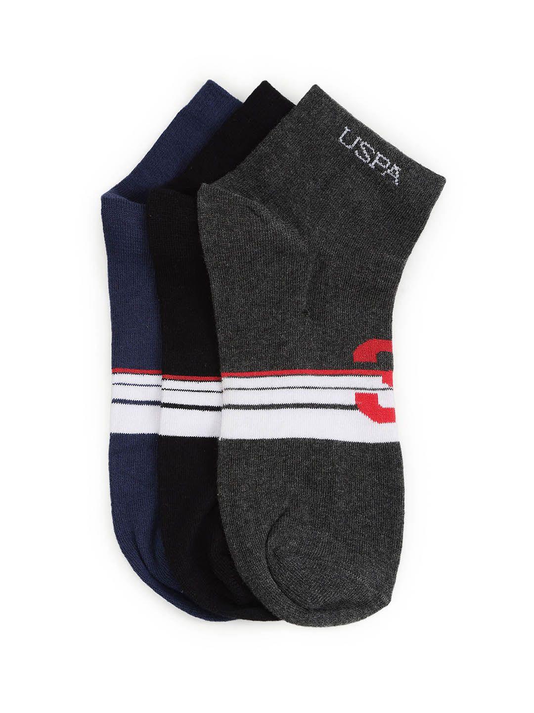 u.s. polo assn. men pack of 3 ankle length socks