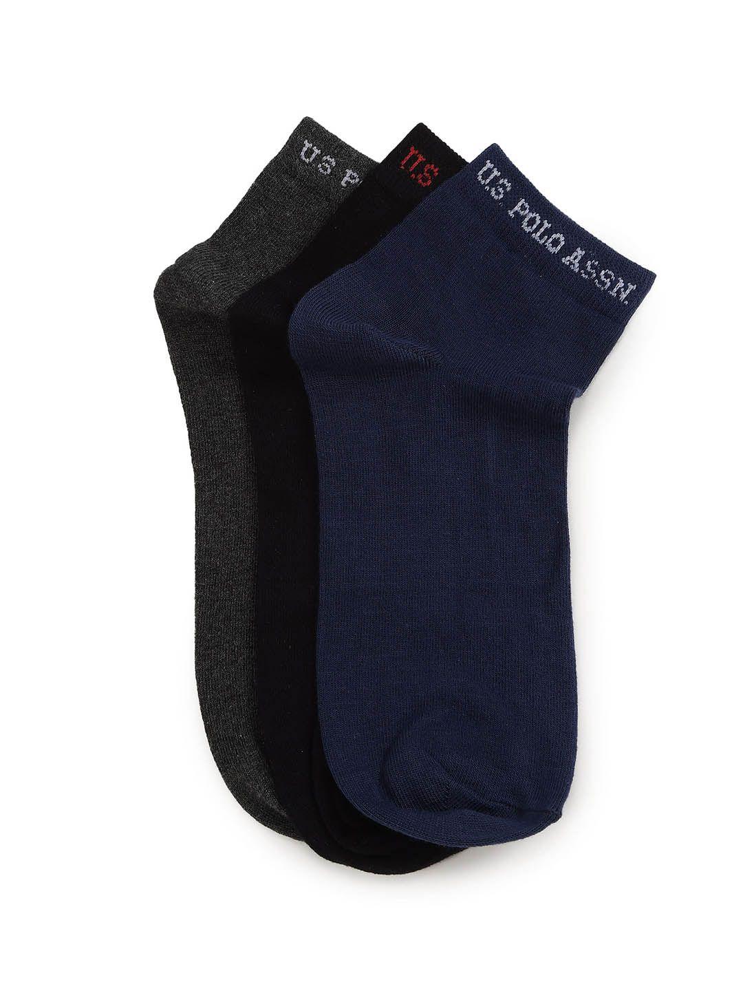 u.s. polo assn. men pack of 3 ankle-length socks