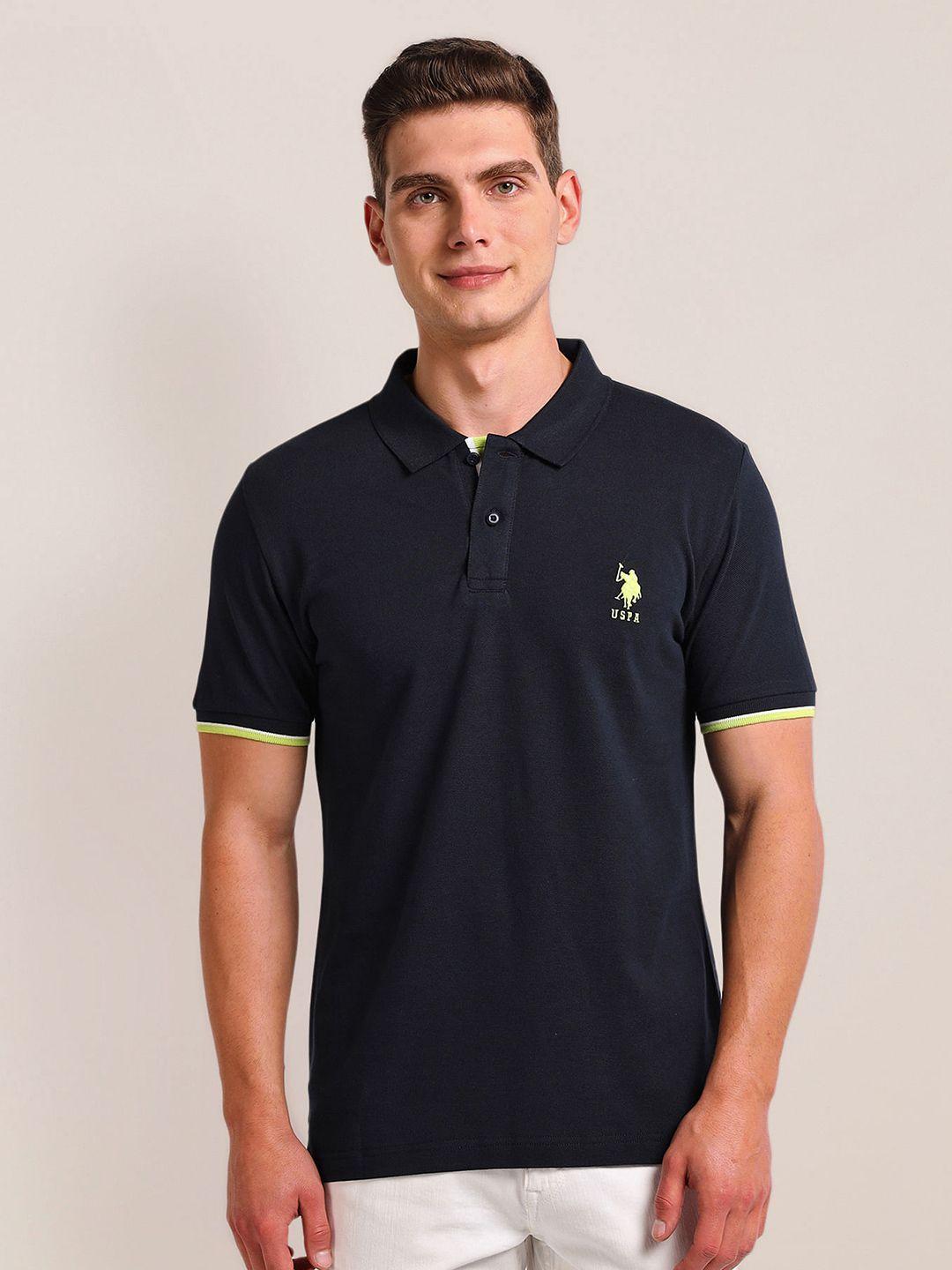 u.s. polo assn. men polo collar applique slim fit t-shirt