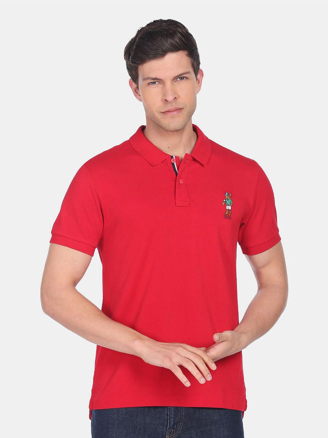 u.s. polo assn. men polo collar slim fit cotton t-shirt