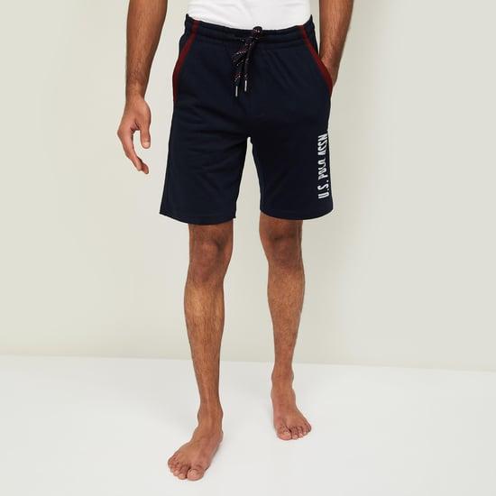 u.s. polo assn. men printed elasticated shorts