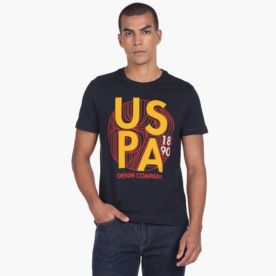 u.s. polo assn. men printed half sleeves t-shirt