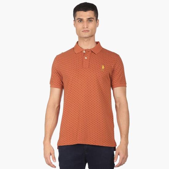 u.s. polo assn. men printed regular fit polo t-shirt