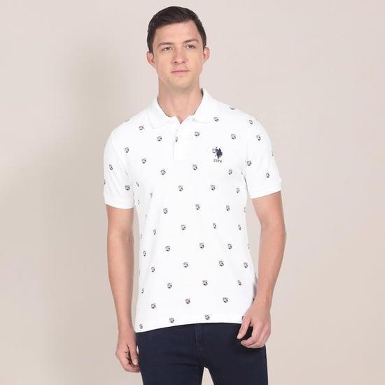 u.s. polo assn. men printed regular fit polo t-shirt