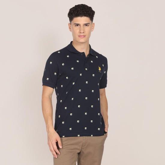 u.s. polo assn. men printed regular fit polo t-shirt