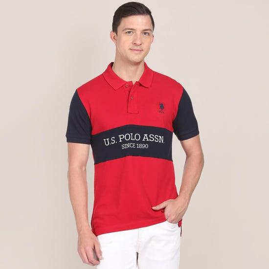 u.s. polo assn. men printed regular fit polo t-shirt