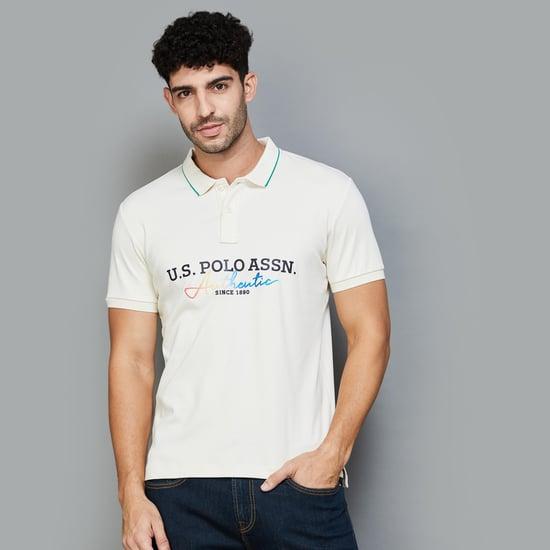 u.s. polo assn. men printed regular fit polo t-shirt
