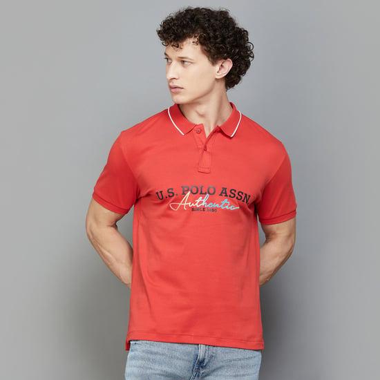 u.s. polo assn. men printed regular fit polo t-shirt