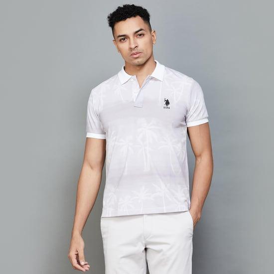 u.s. polo assn. men printed regular fit polo t-shirt