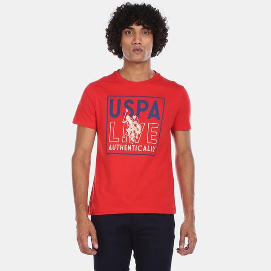 u.s. polo assn. men printed regular fit t-shirt