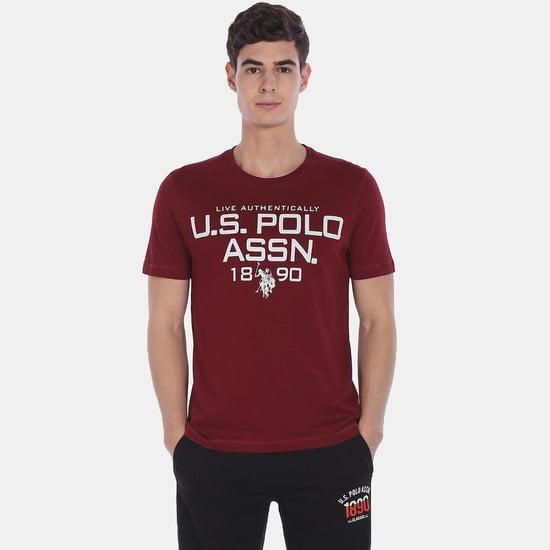 u.s. polo assn. men printed regular fit t-shirt