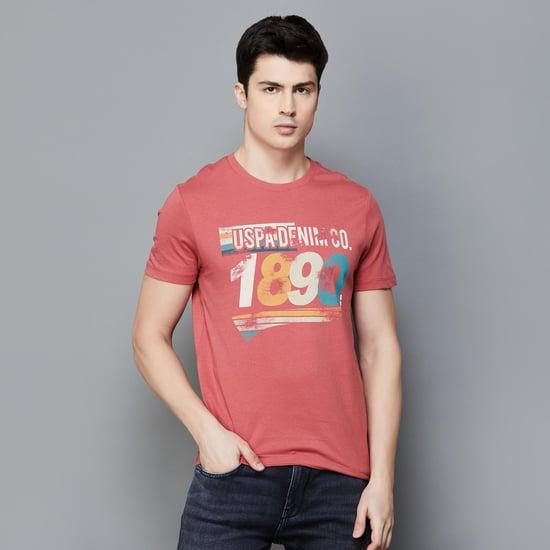 u.s. polo assn. men printed regular fit t-shirt