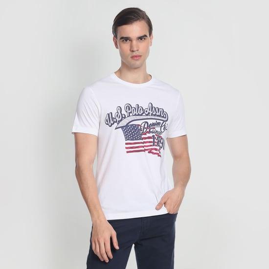 u.s. polo assn. men printed slim fit crew neck t-shirt