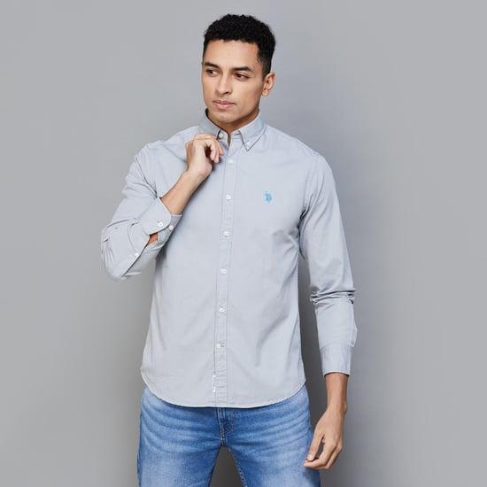 u.s. polo assn. men solid casual shirt