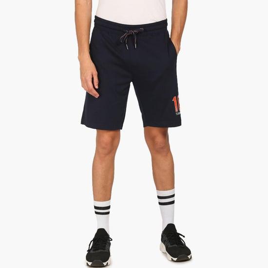 u.s. polo assn. men solid elasticated shorts