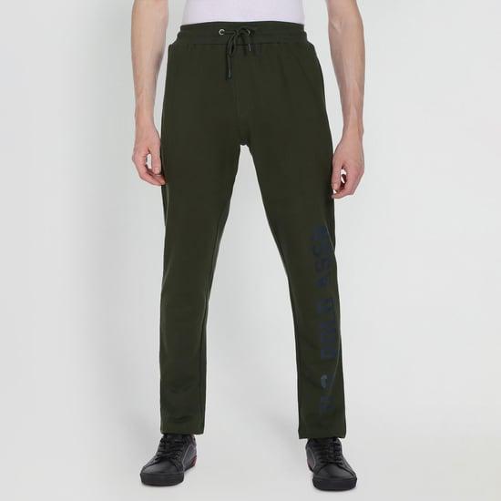 u.s. polo assn. men solid elasticated track pants