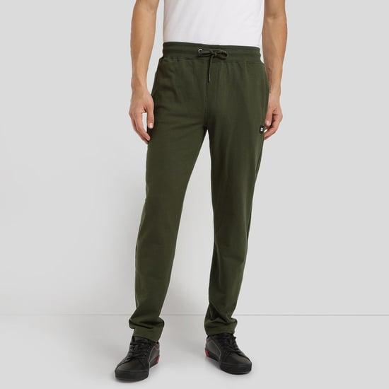 u.s. polo assn. men solid mid-rise track pants