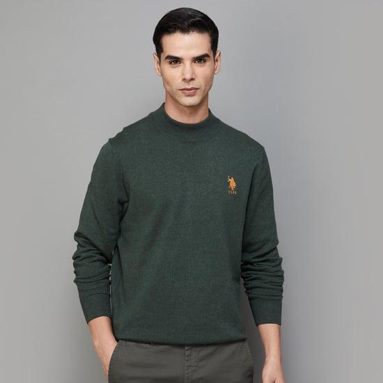 u.s. polo assn. men solid pullover sweater