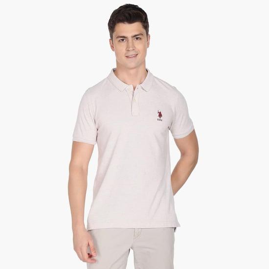 u.s. polo assn. men solid regular fit  polo t-shirt