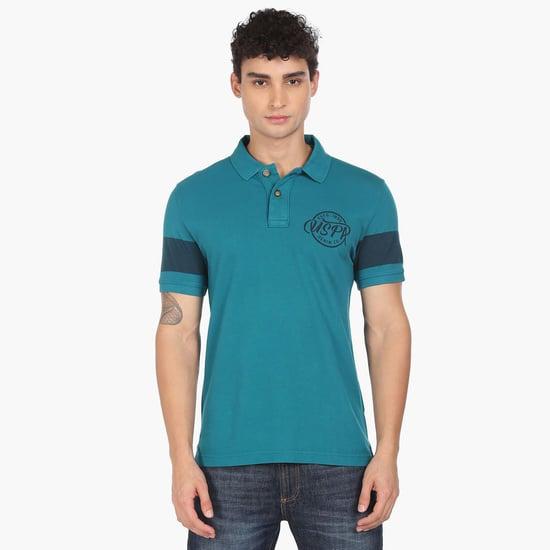 u.s. polo assn. men solid regular fit polo t-shirt