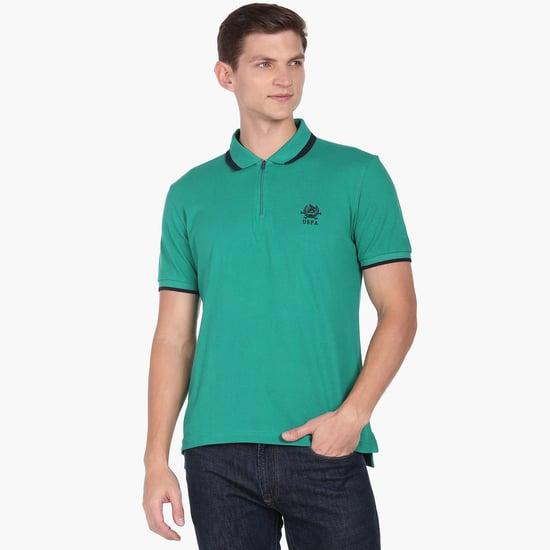 u.s. polo assn. men solid regular fit polo t-shirt