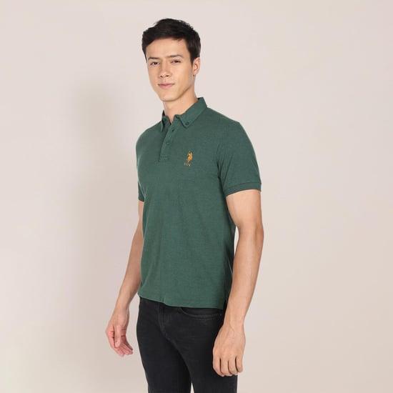 u.s. polo assn. men solid regular fit polo t-shirt