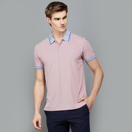 u.s. polo assn. men solid regular fit polo t-shirt