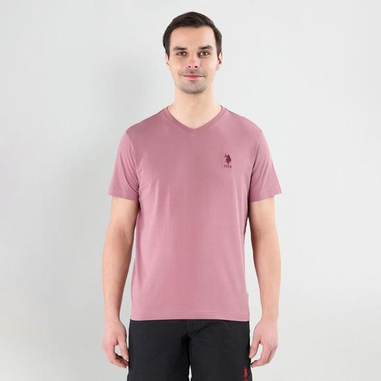 u.s. polo assn. men solid regular fit t-shirt