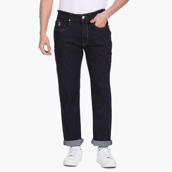 u.s. polo assn. men solid slim fit jeans