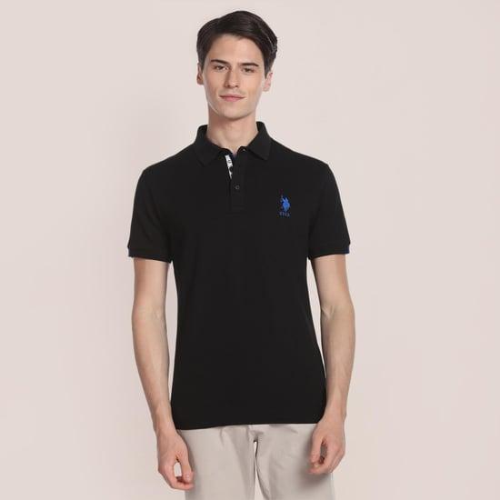 u.s. polo assn. men solid slim fit polo t-shirt