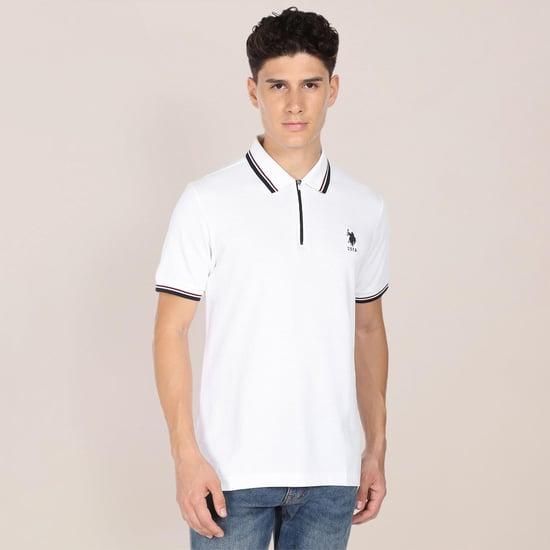 u.s. polo assn. men solid slim fit polo t-shirt