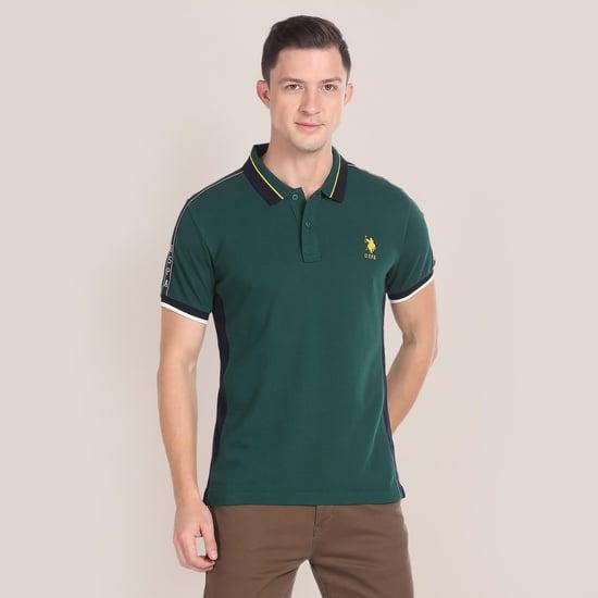 u.s. polo assn. men solid slim fit polo t-shirt