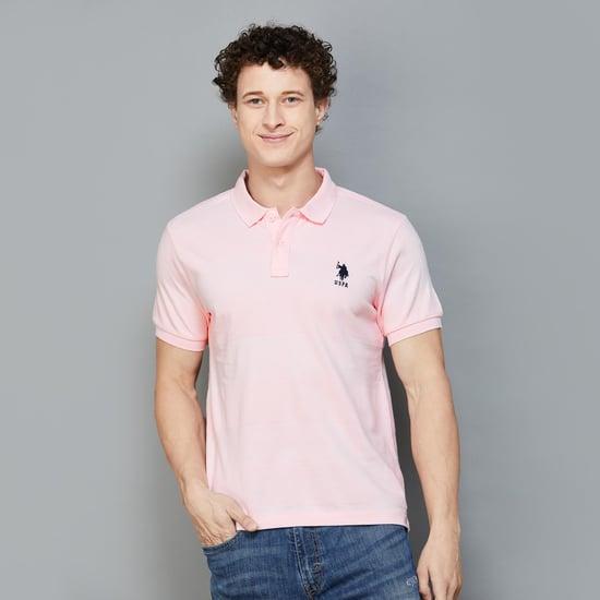 u.s. polo assn. men solid slim fit polo t-shirt