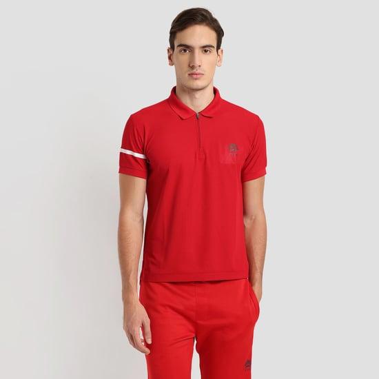 u.s. polo assn. men solid slim fit sports polo t-shirt