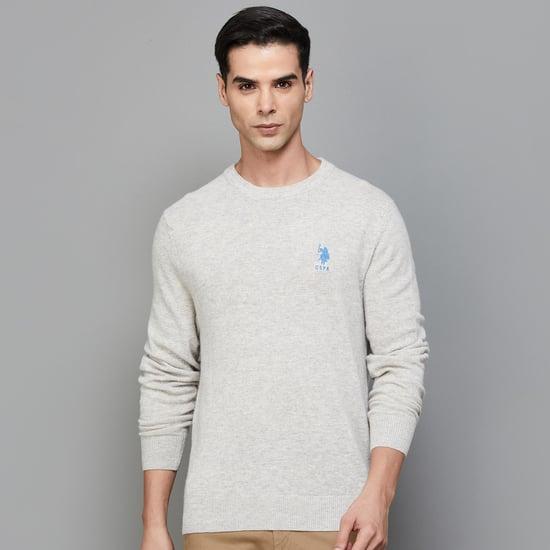 u.s. polo assn. men solid sweater