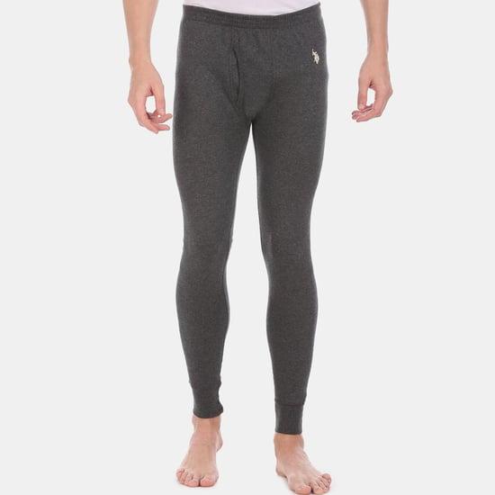 u.s. polo assn. men solid thermal pants