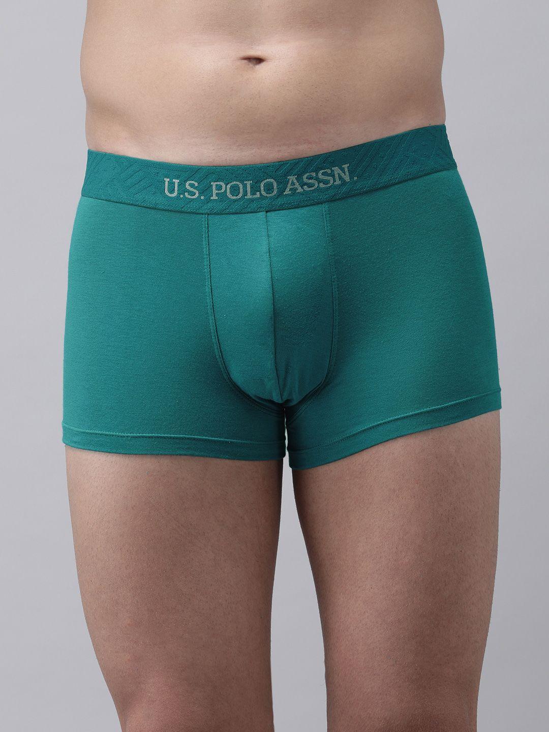u.s. polo assn. men solid turquoise blue modal trunk i703-b05-pl