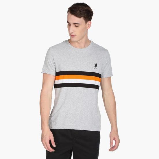 u.s. polo assn. men striped crew neck t-shirt