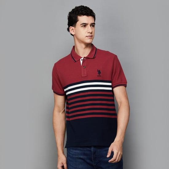 u.s. polo assn. men striped polo t-shirt